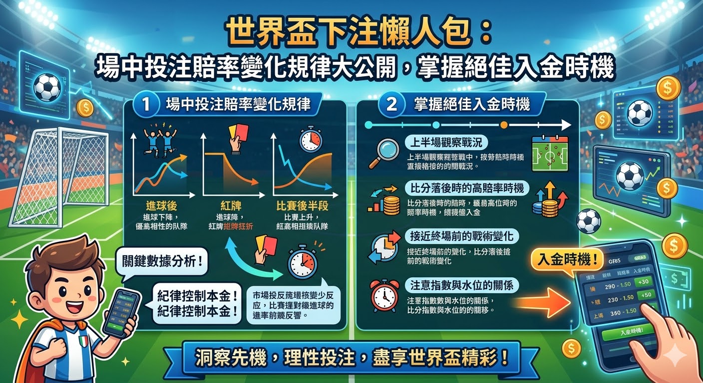 世界盃下注懶人包：場中投注賠率變化規律大公開，掌握絕佳入金時機